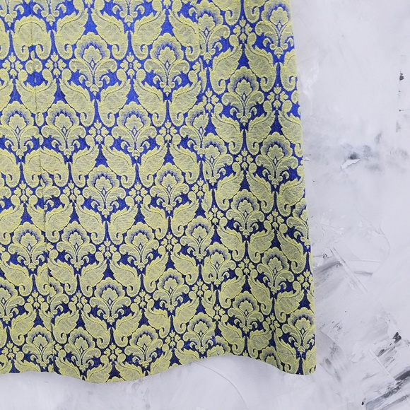 Astr Dresses Astr Green Blue Floral Tapestry Sleeveless Dress